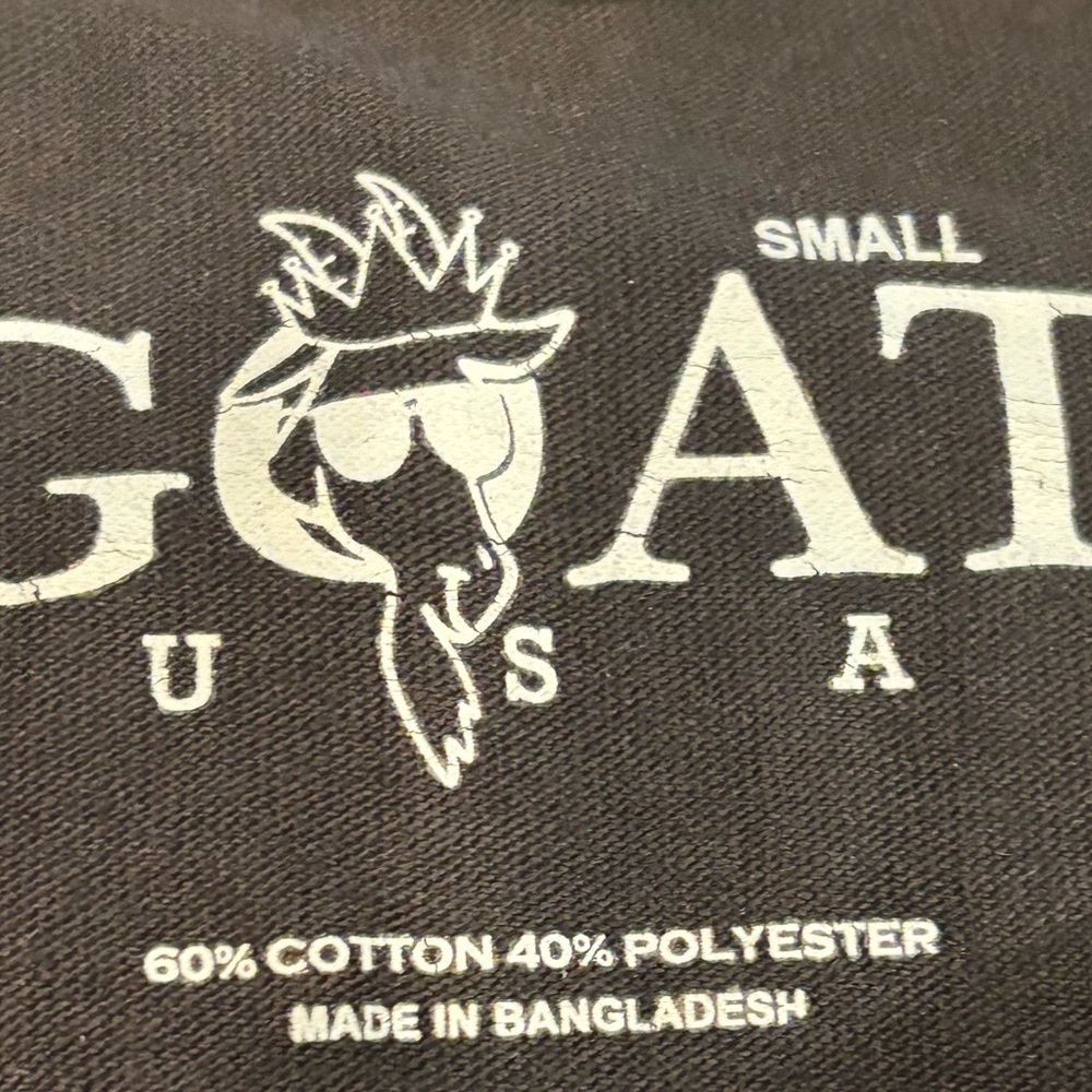 Goat USA Men’s Crew Neck Long Sleeve Short Black Size Small - Picture 5 of 5
